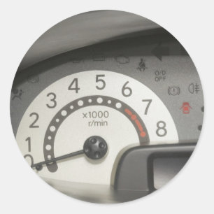 Dashboard van auto ronde sticker