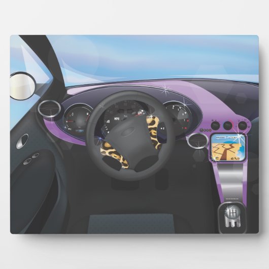Dashboard van sportauto fotoplaat (Voorkant)