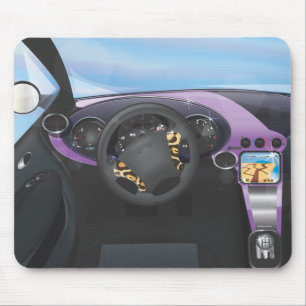 Dashboard van sportauto muismat