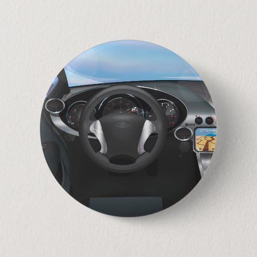 Dashboard van sportauto ronde button 5,7 cm (Voorkant)