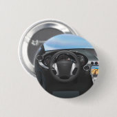 Dashboard van sportauto ronde button 5,7 cm (Voorkant /achterkant)
