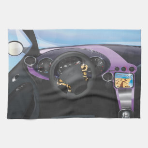 Dashboard van sportauto theedoek