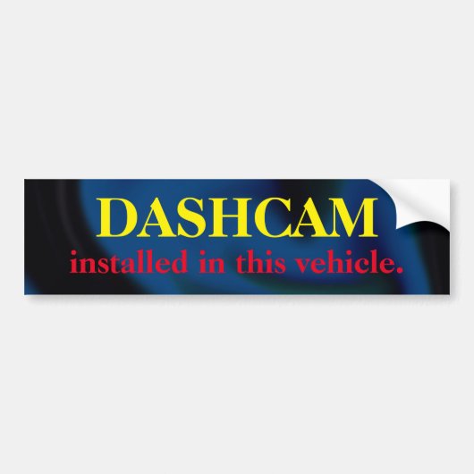Dashcam-Bumpersticker Bumpersticker (Voorkant)