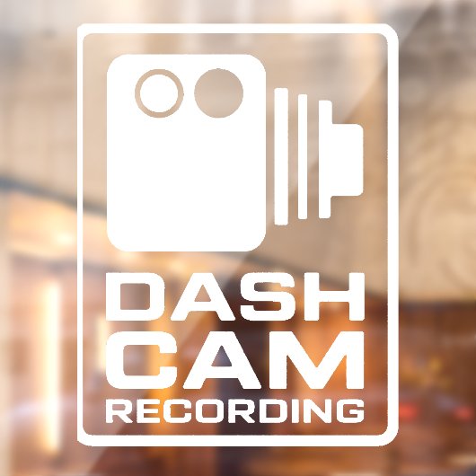 Dashcam In Car Camera Recording Raamsticker (Vel 2)