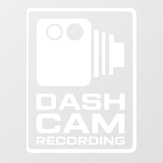 Dashcam In Car Camera Recording Raamsticker (Vel)