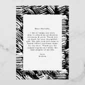 Dashed Afstudeerder Folie Foto Afstuderen Hartelij Folie Uitnodiging (Achterkant)