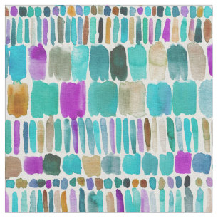 DASHED Colorful Stripe Boho Waterverf Patroon Stof