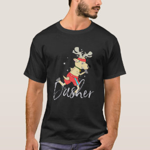 Dasher Cute Reindeer Funny kerstgroep set T-shirt