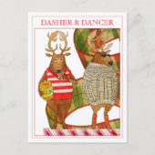 DASHER DANCER Carte postale (Devant)