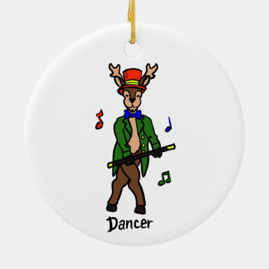 Dasher/Dancer Ornament (Achterkant)
