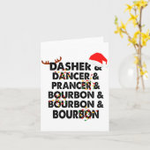 Dasher Dancer Prancer & Bourbon Christmas Holi Kaart (Gele Bloem)