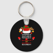 Dasher Dancer Prancer & Bourbon Christmas Holi Sleutelhanger (Voorkant)