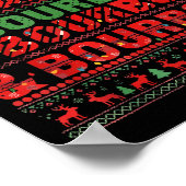 Dasher Dancer Prancer And Bourbon Whiskey Funny Ch Poster (Hoek)