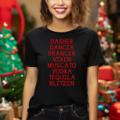 Dasher Dancer Prancer Kerst T-Shirt