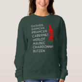 Dasher Dancer Prancer Noël Vin Sweatshirt (Devant)