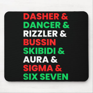 Dasher Dancer Prancer & Rizzler 67 Grappige Kinder Muismat