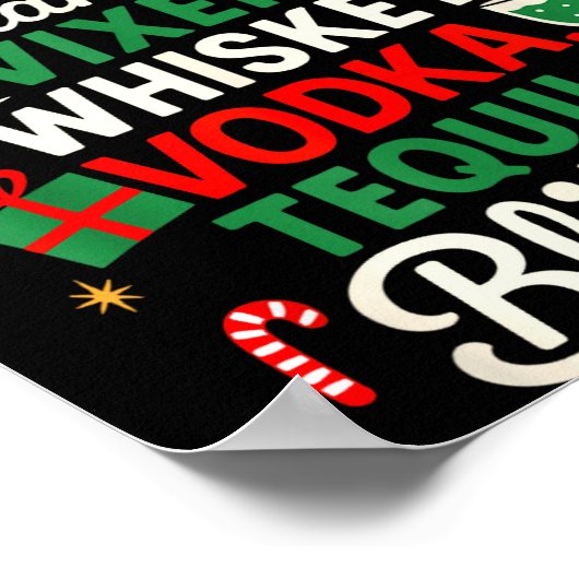 Dasher Dancer Prancer Vixen Moscato Vodka Tequila Poster (Hoek)