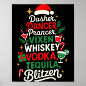 Dasher Dancer Prancer Vixen Moscato Vodka Tequila Poster (Voorkant)