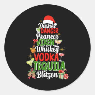 Dasher Dancer Prancer Vixen Moscato Vodka Tequila Ronde Sticker
