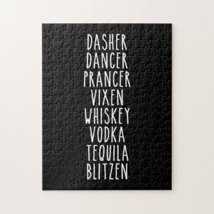 Dasher Dancer Prancer Vixen Whiskey Vodka Tequila Legpuzzel