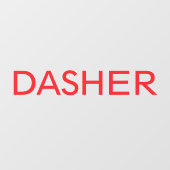 Dasher Levering Driver Car Window Decal (Vel)