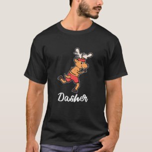 Dasher Reindeer Kerstkostuum Ugly Kerstmis S T-shirt