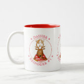 DASHER REINDEER Rouge Mug à deux tons (Gauche)