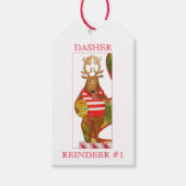DASHER RENDIER Gift Labels Cadeaulabel (Voorkant)