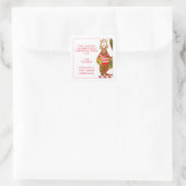 DASHER RENDIER Kleine adresenvelop afdichtingen Vierkante Sticker (Tas)