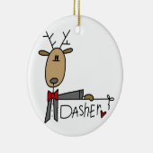 Dasher the Reindeer Kerstkeepomwille Ornament (Rechts)