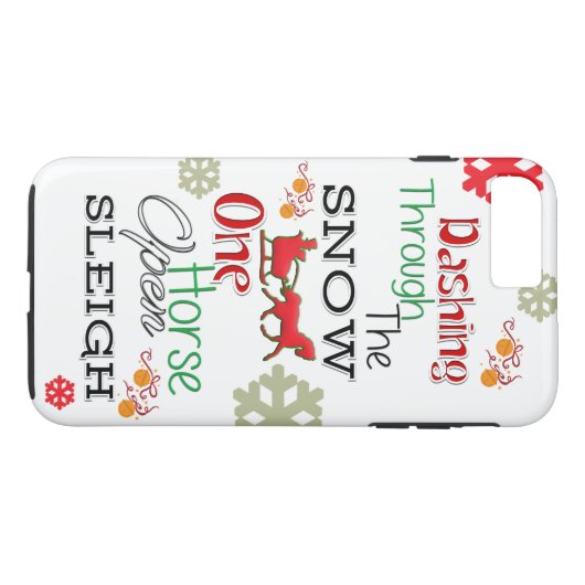 Dashing À Travers Le coque iphone De Neige (Dos (Horizontal))