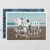 Dashing à travers le sable | Carte de collage phot (Devant / Derrière)