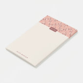 Dashing Boho Ikat Zig Zag Motif Post-It - Rouge (Incliné)