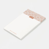 Dashing Boho Ikat Zig Zag Motif Post-It - Rust (Incliné)