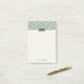 Dashing Boho Ikat Zig Zag Motif Post-It - Turquois (Sur un bureau)