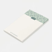 Dashing Boho Ikat Zig Zag Motif Post-It - Turquois (Incliné)