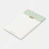 Dashing Boho Ikat Zig Zag Motif Post-It - Vert (Incliné)