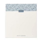 Dashing Boho Ikat Zig Zag Pattern Notitieblok - Bl (Voorkant)