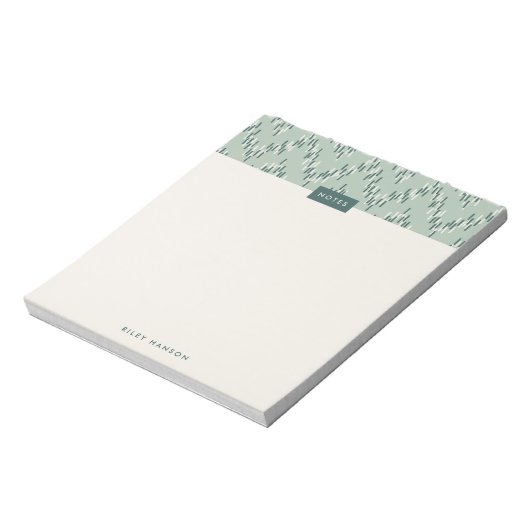 Dashing Boho Ikat Zig Zag Pattern Notitieblok - Bl (Gedraaid)