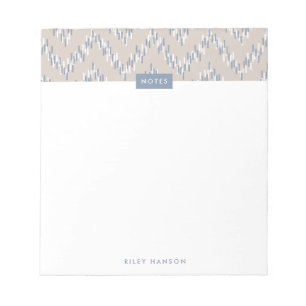 Dashing Boho Ikat Zig Zag Pattern Notitieblok - Ta