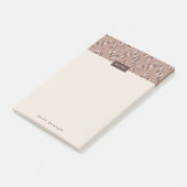 Dashing Boho Ikat Zig Zag Pattern Post-it - Brown Post-it® Notes (Schuin)