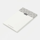 Dashing Boho Ikat Zig Zag Pattern Post-it - Grey Post-it® Notes (Schuin)