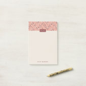 Dashing Boho Ikat Zig Zag Pattern Post-it - Red Post-it® Notes (Op bureau)