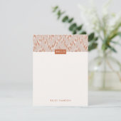 Dashing Boho Ikat Zig Zag Stationery - Rust (Staand voorkant)