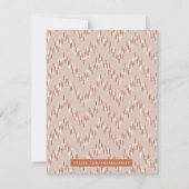 Dashing Boho Ikat Zig Zag Stationery - Rust (Achterkant)