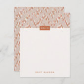 Dashing Boho Ikat Zig Zag Stationery - Rust (Voorkant / Achterkant)