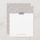 Dashing Boho Ikat Zig Zag Stationery - Taupe (Voorkant / Achterkant)