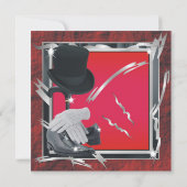 Dashing Custom 5.25 X 5.25 Invitations - Rouge (Dos)