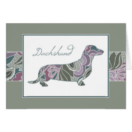 Dashing Dachshund in Sage Blush Garden Pattern