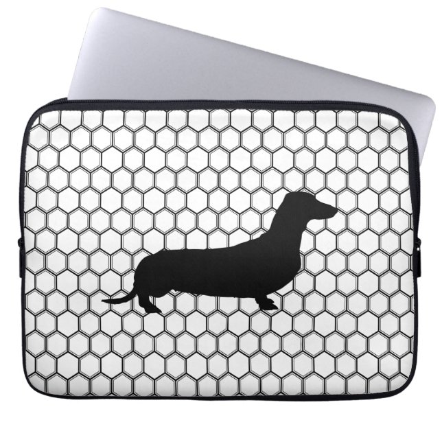 Dashing Dachshund Laptop Sleeve (Voorkant)